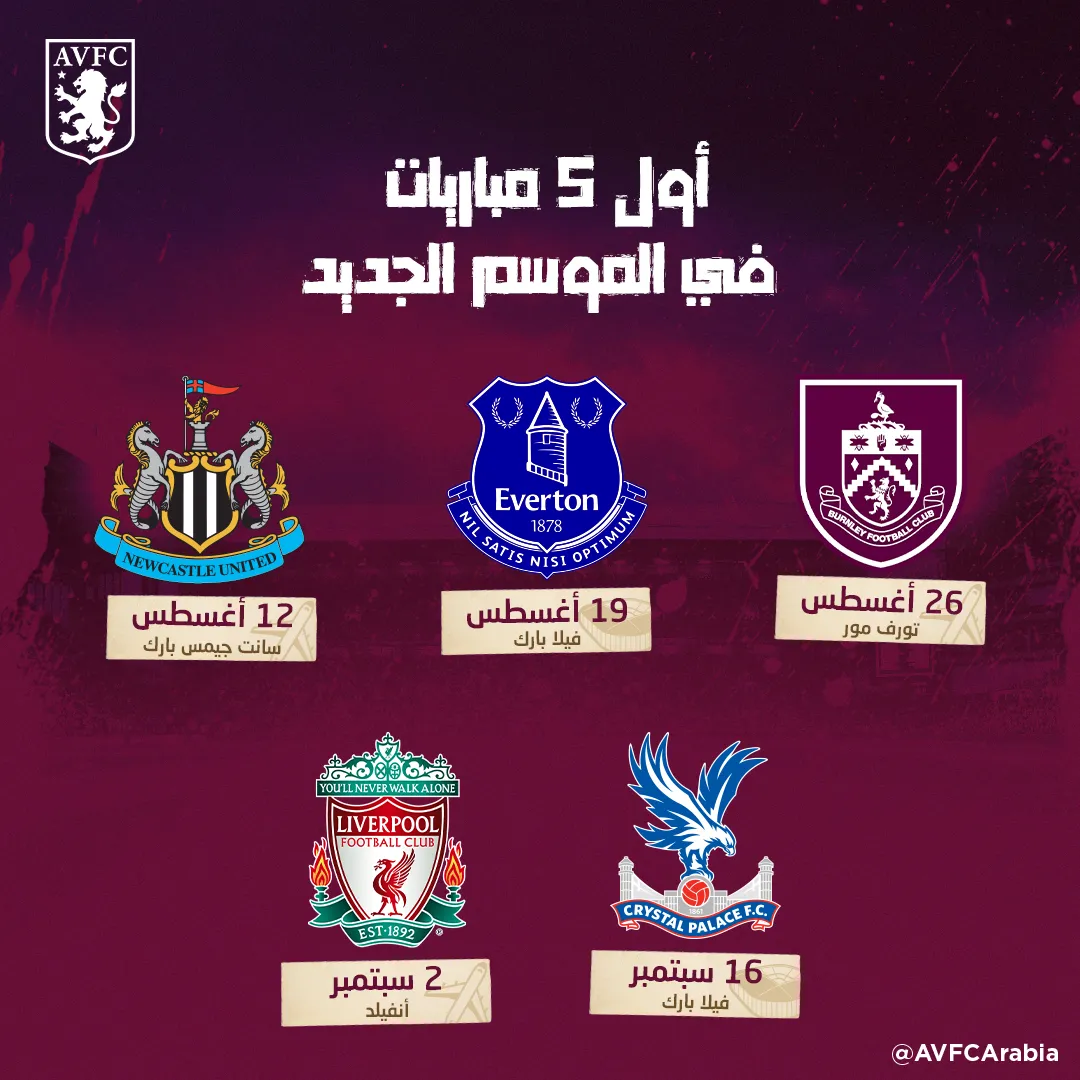 Aston Villa 5 matches design